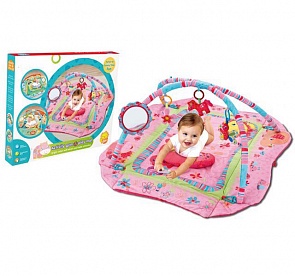 Игровой коврик с зеркальцем и подвешенными игрушками (Yako, Y8300106)